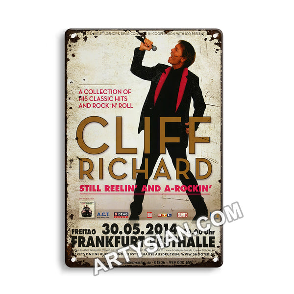 ARTYSIAN Cliff Richard - Still Reelin & Rocking, Frankfurt 2014 - KonzertplakatMetal Sign 30X20cm