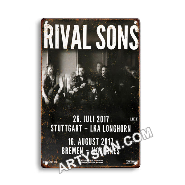 ARTYSIAN Rival Sons - Hollow Bones, Tour Dates 2017-Metal Sign 30X20cm
