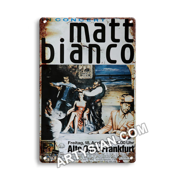 ARTYSIAN Matt Bianco, Frankfurt 1986-Metal Sign 30X20cm