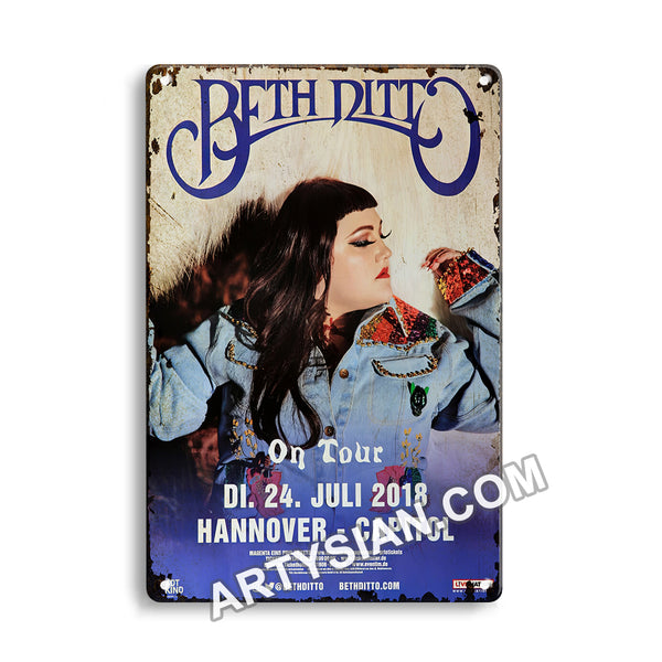 ARTYSIAN Beth Ditto - Fake Sugar, Hannover 2018 - KonzertplakatMetal Sign 30X20cm