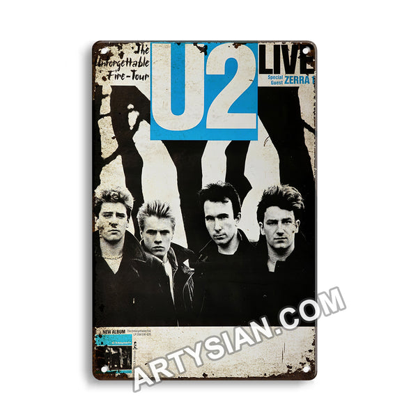 ARTYSIAN U 2, 1982-Metal Sign 30X20cm