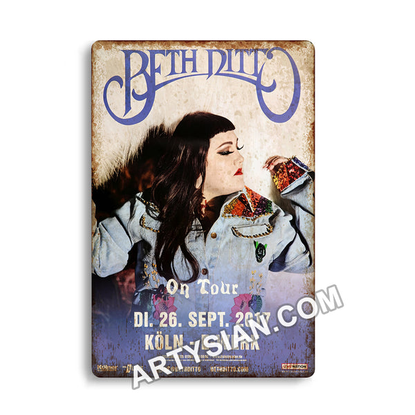 ARTYSIAN Beth Ditto - Fake Sugar, Köln 2017 - KonzertplakatMetal Sign 30X20cm