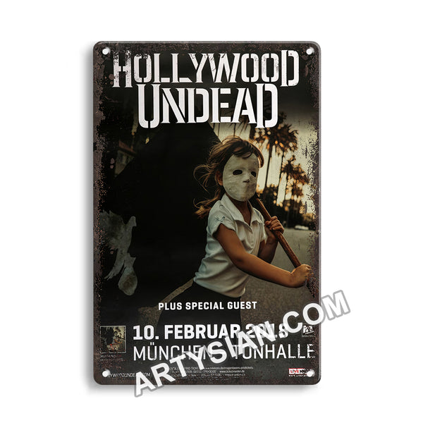 ARTYSIAN Hollywood Undead - Five Live, München 2018Metal Sign 30X20cm