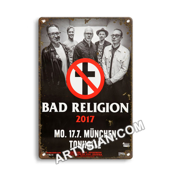 ARTYSIAN Bad Religion - True North Live, München 2017 - KonzertplakatMetal Sign 30X20cm