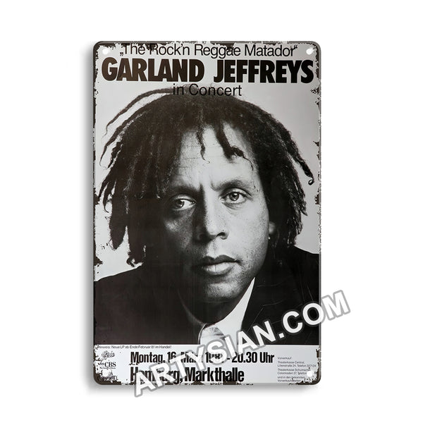 ARTYSIAN Garland Jeffreys, Hamburg 1981 Metal Sign 30X20cm