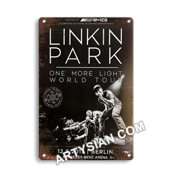 ARTYSIAN Linkin Park - One More Light, Berlin 2017 - Konzertplakat- Metal Sign 30X20cm