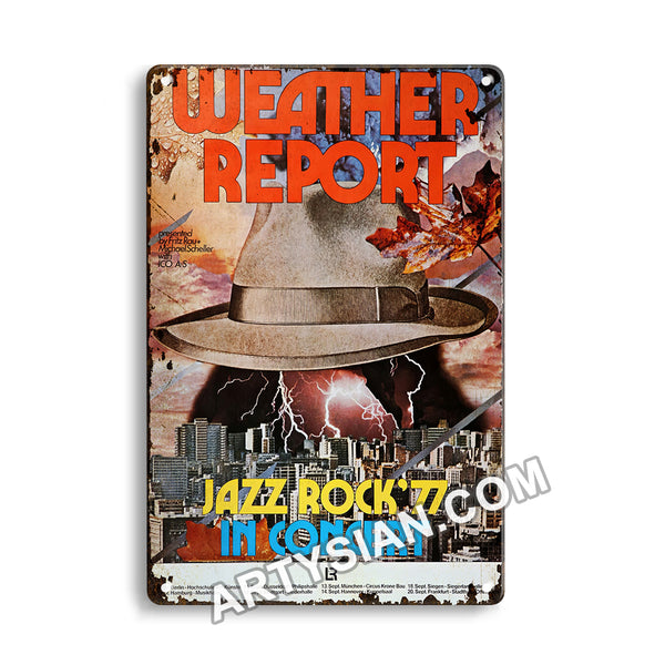 ARTYSIANWeather Report, All Cities 1977-Metal Sign 30X20cm
