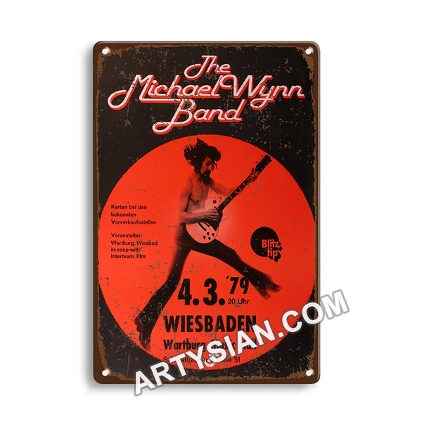 ARTYSIAN The Michael Wynn Band, Wiesbaden 1979Metal Sign 30X20cm