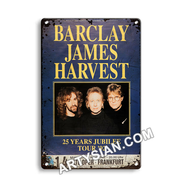 ARTYSIAN Barcley James Harvest - 25 Years Jubilee Tour `92, Frankfurt 1992Metal Sign 30X20cm