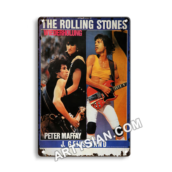 ARTYSIAN The Rolling Stones, No Town 1982Metal Sign 30X20cm