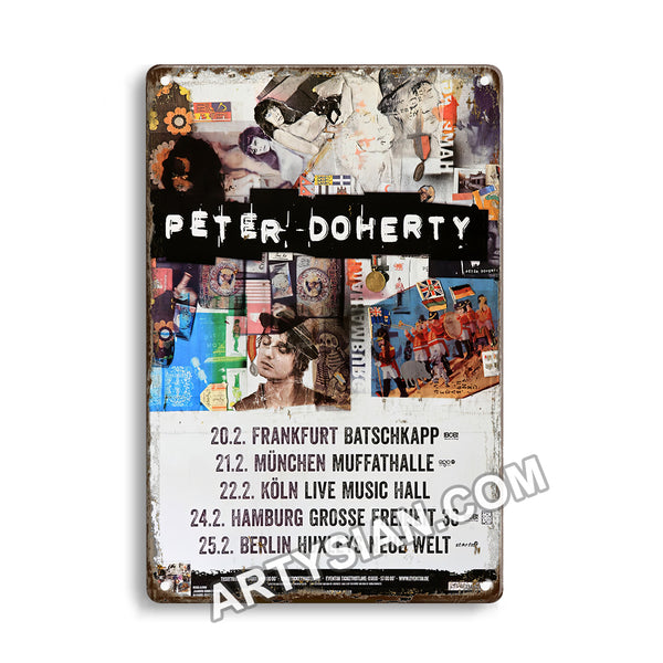 ARTYSIAN peter-doherty-i-dont-love-anyone-tour-2017-konzertplakat_1-Metal Sign 30X20cm