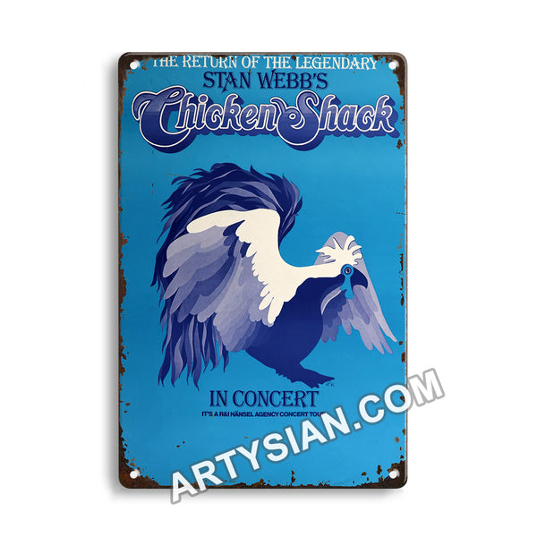 ARTYSIAN Stan Webb´s Chicken Shack - The Return Of The Legendary, No Town 1990Metal Sign 30X20cm