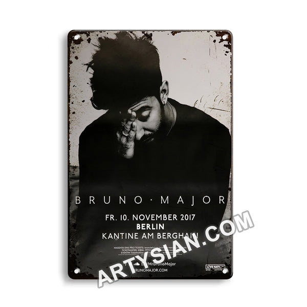 ARTYSIAN Bruno Major - A Song For Every Moon, Berlin 2017Metal Sign 30X20cm
