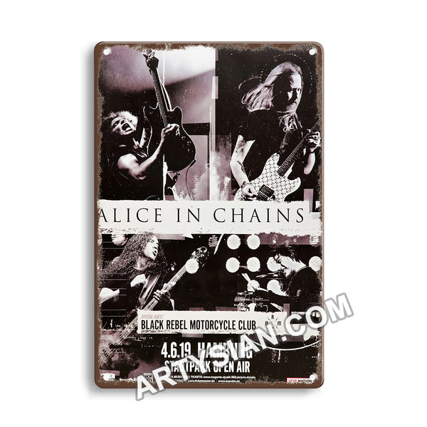 ARTYSIAN Alice In Chains - Rainier Fog, Hamburg 2019 - Konzertplakat Metal Sign 30X20cm