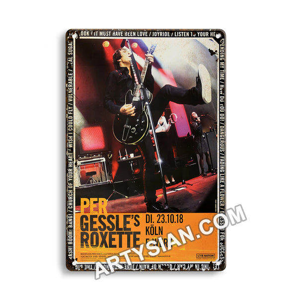 ARTYSIAN Per Gessle`s Roxette - Good Karma, Leipzig 2018 - Konzertplakat-Metal Sign 30X20cm