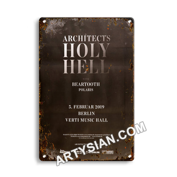 ARTYSIAN Architects - Holy Hell, Bern 2019 - Konzertplakat Metal Sign 30X20cm
