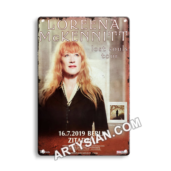 ARTYSIAN Loreena McKennitt - Lost Souls, Berlin 2019 - Konzertplakat-Metal Sign 30X20cm