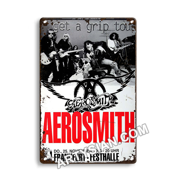 ARTYSIAN Aerosmith - Get A Grip, Frankfurt 1993 - Konzertplakat Metal Sign 30X20cm