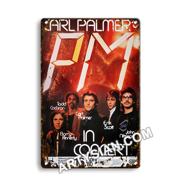 ARTYSIAN Carl Palmer`s PM, Frankfurt 1980 Metal Sign 30X20cm