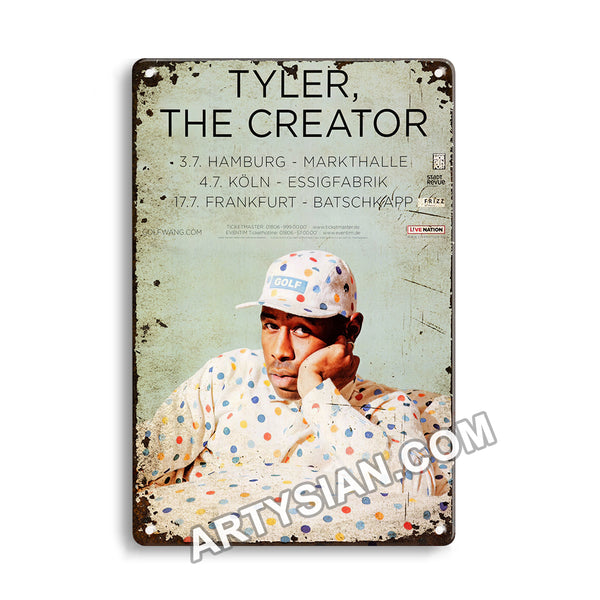 ARTYSIAN Tyler, The Creator - Flower Boy, Tourneedaten 2017 - Konzertplakat-Metal Sign 30X20cm