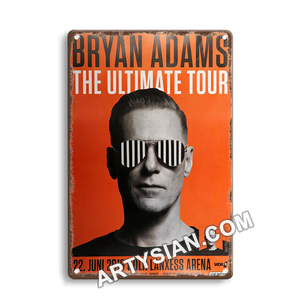 ARTYSIAN Bryan Adams - The Ultimate Tour, Köln 2018 Metal Sign 30X20cm