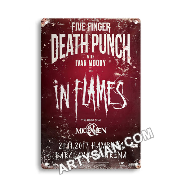 ARTYSIAN Five Finger Death Punch - And Justice For None, Hamburg 2010Metal Sign 30X20cm