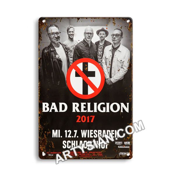 ARTYSIAN Bad Religion - True North Live, Wiesbaden 2017 - KonzertplakatMetal Sign 30X20cm