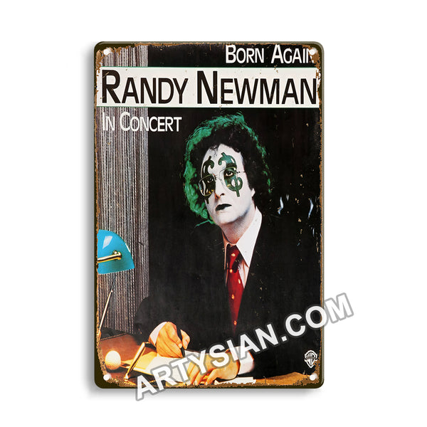 ARTYSIANRandy Newman - Born Again in Concert, No Town 1979-Metal Sign 30X20cm
