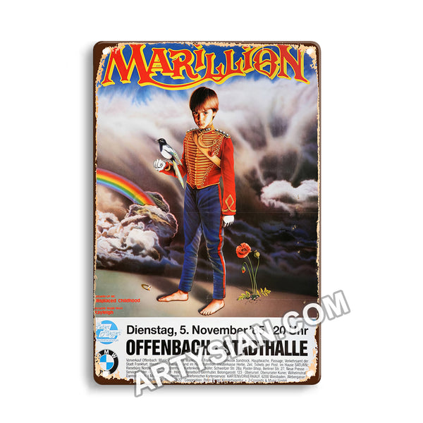 ARTYSIAN Marillion, Offenbach 1985- Metal Sign 30X20cm