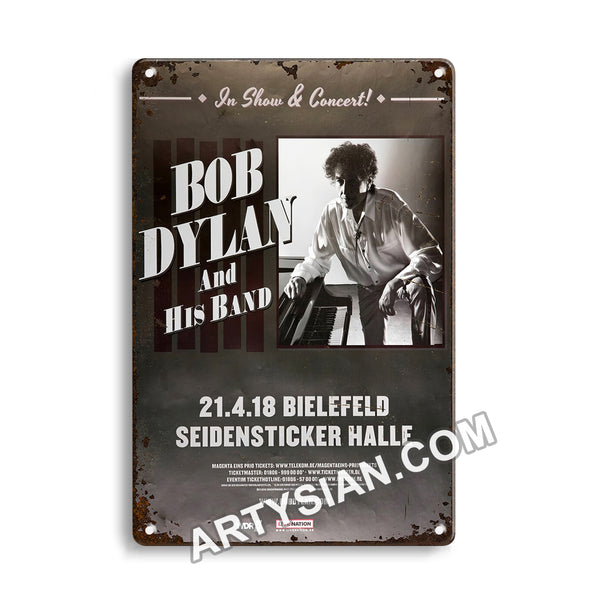 ARTYSIAN Bob Dylan - In Show & Concert, Bielefeld 2018Metal Sign 30X20cm
