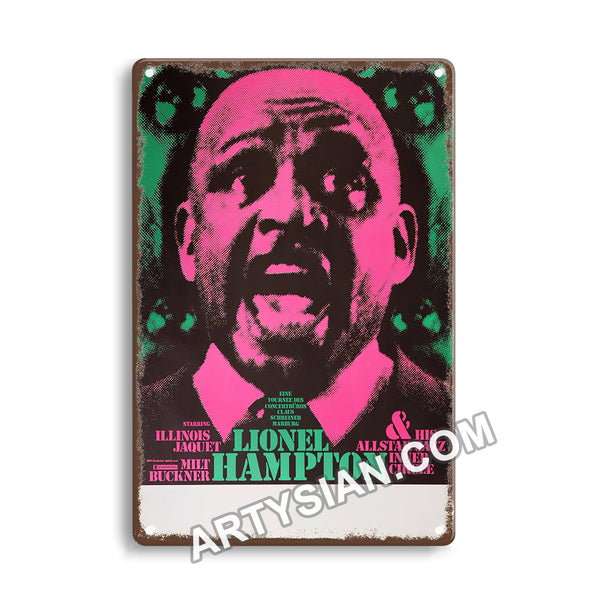 ARTYSIAN Lionel Hampton, 1971-Metal Sign 30X20cm