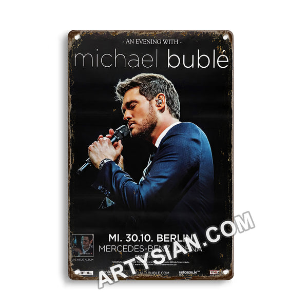 ARTYSIAN Michael Buble - An Evening With, Berlin 2018-2 Metal Sign 30X20cm