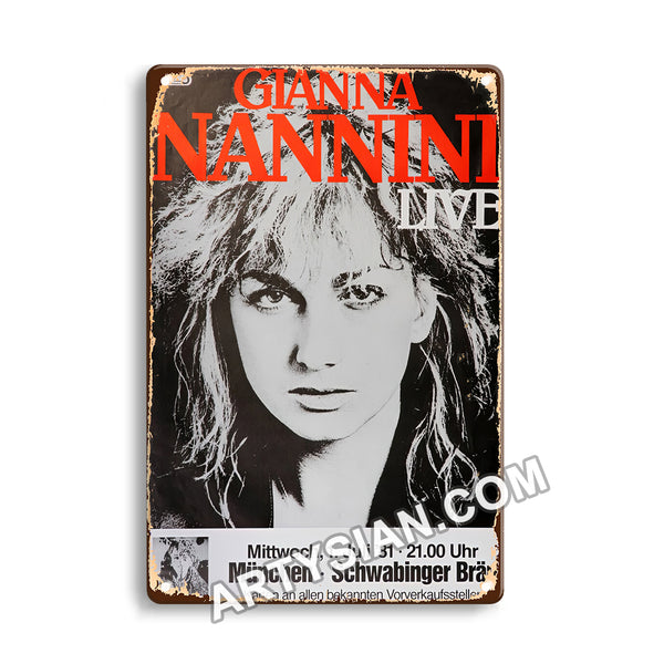 ARTYSIAN Gianna Nannini, München 1981Metal Sign 30X20cm