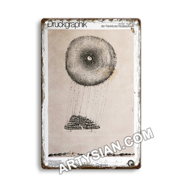 ARTYSIAN Kommunale Galerie - Druckgraphik der frankfurter Klosterpresse, Frankfurt 1975- Metal Sign 30X20cm