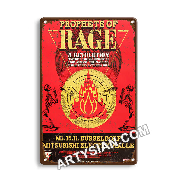 ARTYSIAN Prophets Of Rage - Make Germany Rage Again, Düsseldorf 2017 - Konzertplakat-Metal Sign 30X20cm
