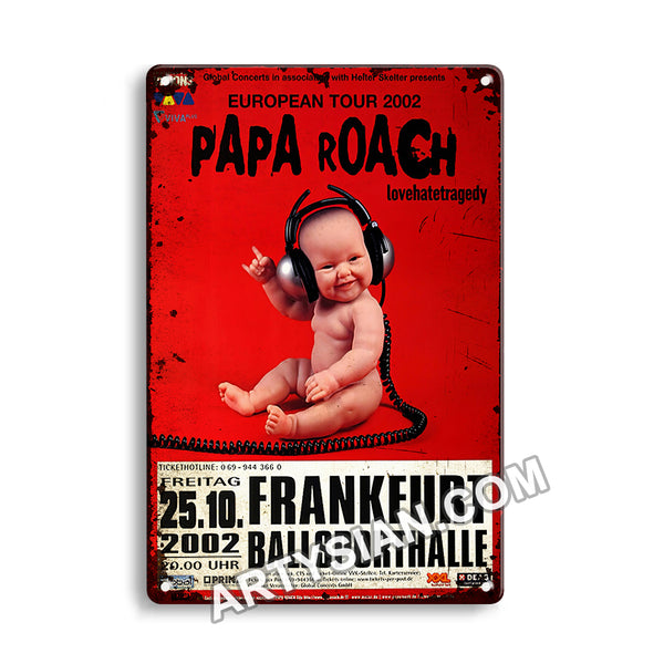 ARTYSIAN Papa Roach - Lovehatetragedy, Frankfurt 2002 - Konzertplakat-Metal Sign 30X20cm