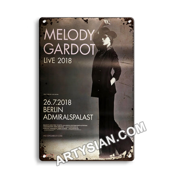 ARTYSIAN Melody Gardot - Live 2018, Berlin 2018Metal Sign 30X20cm