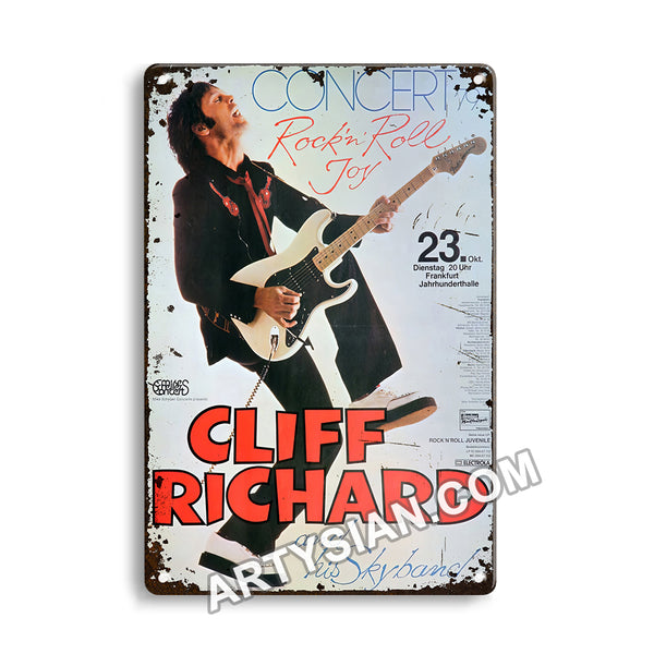 ARTYSIAN Cliff Richard , Frankfurt 1979Metal Sign 30X20cm