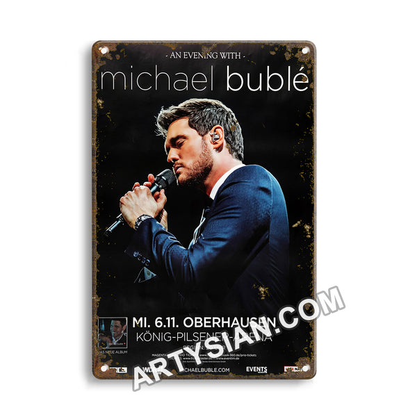 ARTYSIAN Michael Buble - An Evening With, Oberhausen 2018-1Metal Sign 30X20cm