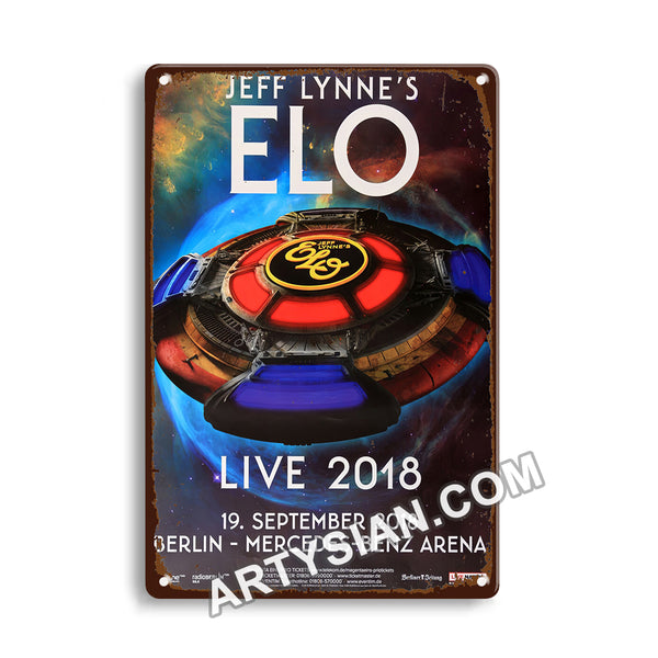 ARTYSIAN E L O - Jeff Lynne´s, Berlin 2018 - KonzertplakatMetal Sign 30X20cm