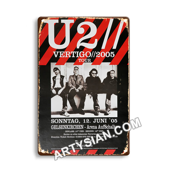 ARTYSIAN U 2 - Vertigo  2005 Tour, Gelsenkirchen 2005-Metal Sign 30X20cm