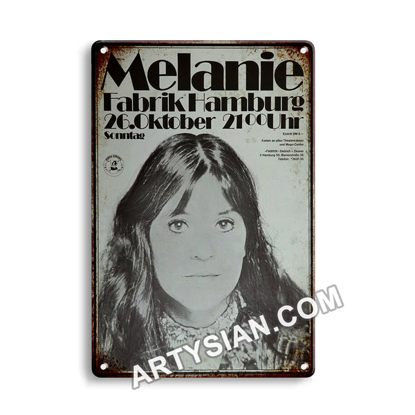 ARTYSIAN Melanie - Fabrik Hamburg - Live In Concert, Hamburg 1979Metal Sign 30X20cm