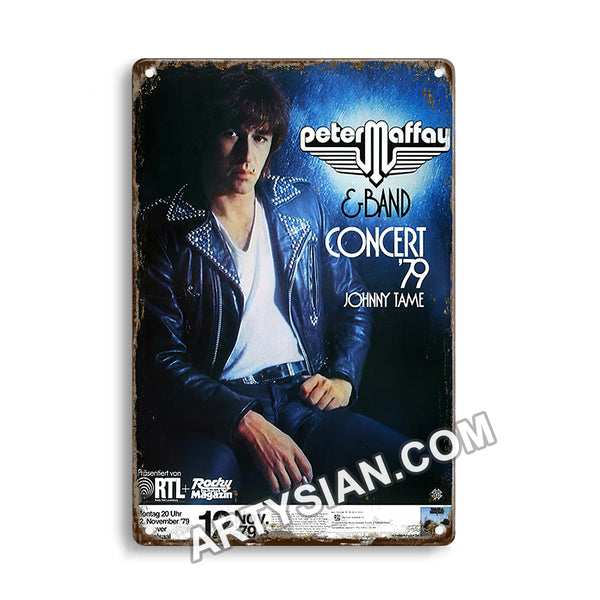 ARTYSIAN Peter Maffay - Steppenwolf, Hannover 1979 - Konzertplakat-Metal Sign 30X20cm