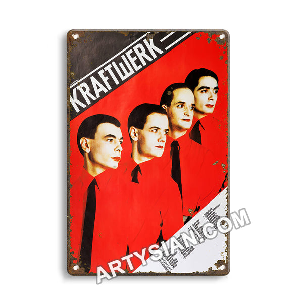 ARTYSIAN Kraftwerk, Alle Städte 1978Metal Sign 30X20cm