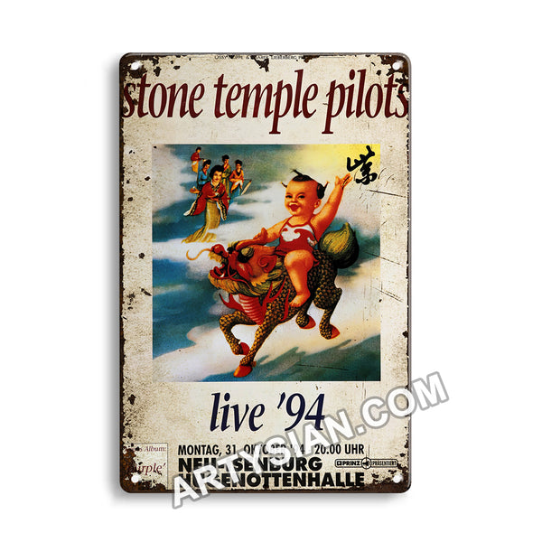 ARTYSIAN Stone Temle Pilots - Purple, Neu Isenburg 1994-Metal Sign 30X20cm