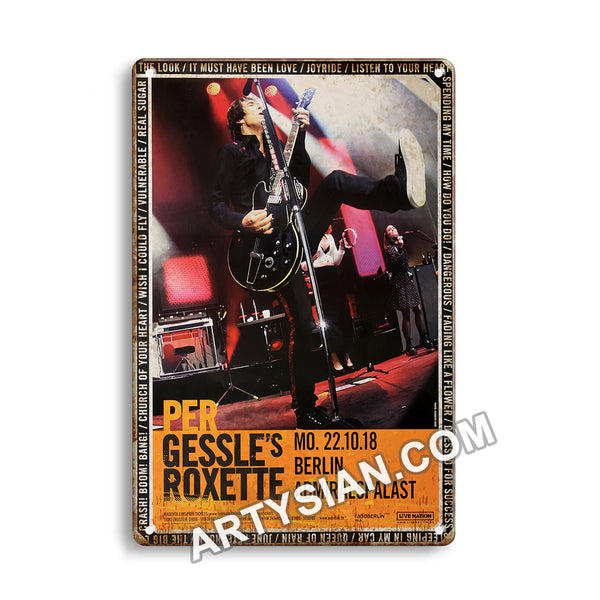 ARTYSIAN Per Gessle`s Roxette - Good Karma, Berlin 2018 - Konzertplakat--Metal Sign 30X20cm