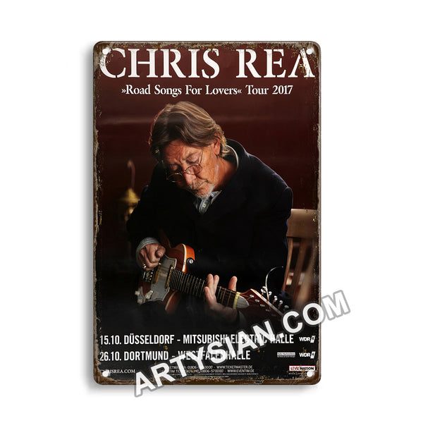 ARTYSIAN Chris Rea - Road Songs For Lovers, Düsseld.+Dortmund 2017 Metal Sign 30X20cm