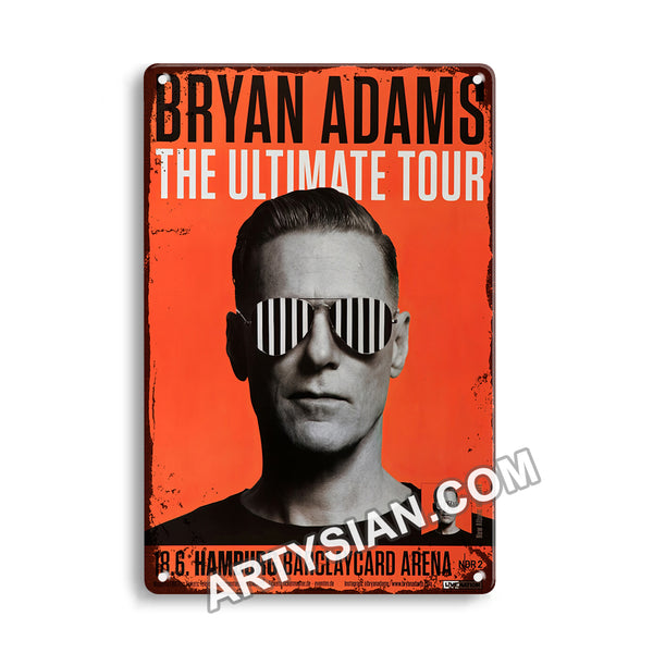 ARTYSIAN Bryan Adams - The Ultimate Tour, Hamburg 2018 - KonzertplakatMetal Sign 30X20cm