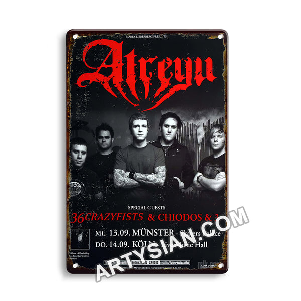 ARTYSIAN Atreyu - The Fall And Rise, Münster & Köln 2006 - KonzertplakatMetal Sign 30X20cm