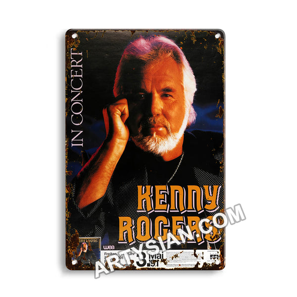 ARTYSIAN Kenny Rogers - In Concert, Frankfurt 1991Metal Sign 30X20cm